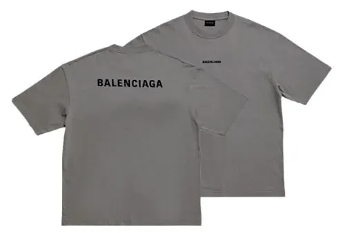 Balenciaga T-Shirt Small Logo Grey rep