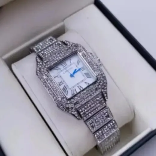 Cartier Santos Iced Out rep