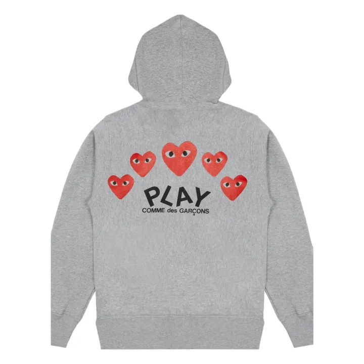 CDG Hearts On Back Hoodie rep