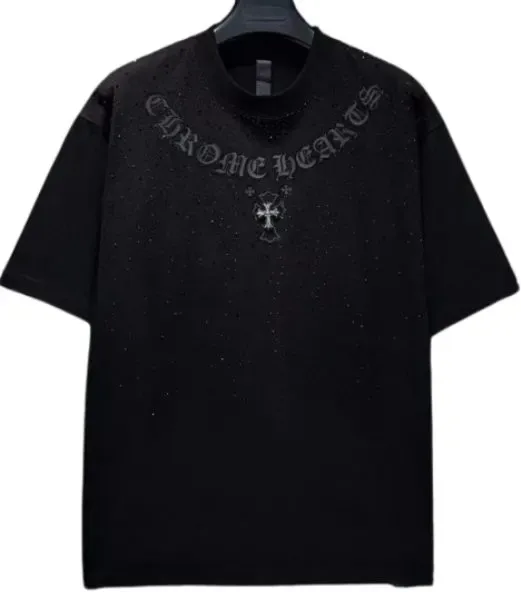 Chrome Hearts Shiny Tee With Rhinestones rep