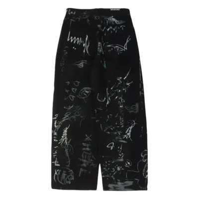 Balenciaga Baggy Black Graffiti Jeans rep