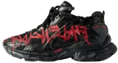 Balenciaga Runner Black Red Graffiti rep