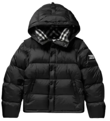 Burberry Black Cotton Jacket Size 52 FR rep