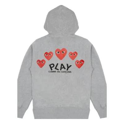 CDG Hearts On Back Hoodie rep