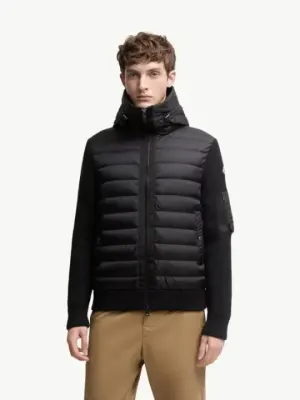 Moncler Navy Blue Padded Zip-Up Cardigan rep