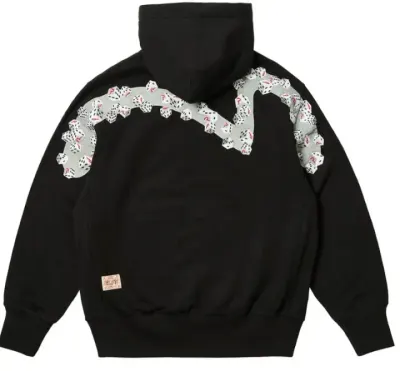 Palace x Evisu Black Hoodie rep