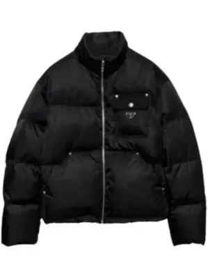 Prada Cropped Triangle-Logo Padded Jacket rep