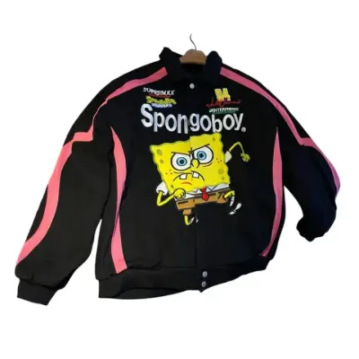 Supreme SpongeBob SquarePants Jeff Hamilton Racing Jacket rep
