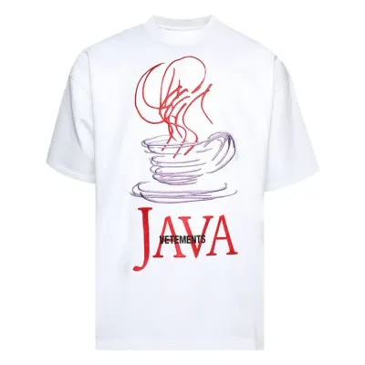 Vetements Java White T-Shirt rep