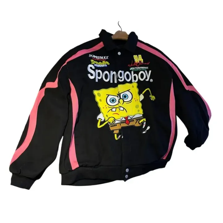 Supreme SpongeBob SquarePants Jeff Hamilton Racing Jacket rep