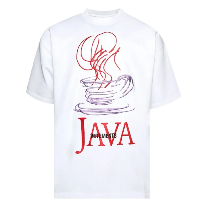 Vetements Java White T-Shirt rep